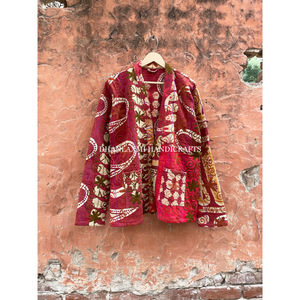 เสื้อแจ็กเก็ตผ้าฝ้ายสไตล์อินเดียสำหรับทุกเพศ,เสื้อโค้ทสไตล์โบฮีเมียนเสื้อทำงานปักลายทำด้วยมือสำหรับฤดูหนาวขายส่ง - Product Image 4