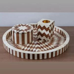 2025 Eid Ramadan Gift Bakhoor Set Home Hotel Events Wholesale Price Resin Inlay Tray <b>Oud</b> Storage Box And <b>Oud</b> Incense <b>Burner</b> - Product Image 5