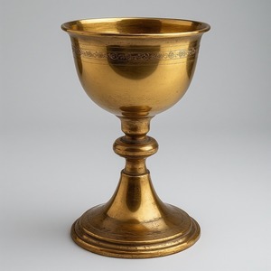 Gobelet à vin d'église en laiton décoratif avec finition antique Détails artisanaux faits à la main conçus pour une spiritualité intemporelle - Product Image 4