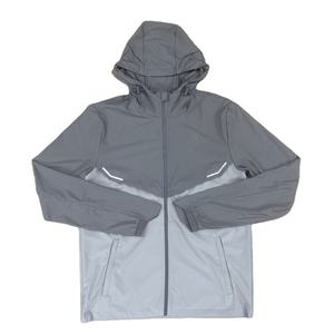 Chaqueta cortavientos impermeable con cremallera y bloques de color de nueva llegada, chaqueta cortavientos transpirable con capucha y cremallera - Product Image 5