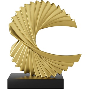 Escultura de Metal Chapada en Oro, Arte Contemporáneo Hecho a Mano para Decoración del Hogar, Oficina o Jardín - Product Image 1