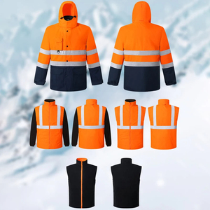 Chaqueta DE TRABAJO impermeable Hi Vis para hombres y mujeres Cortavientos de seguridad con capucha de alta calidad Ropa de trabajo al aire libre - Product Image 4
