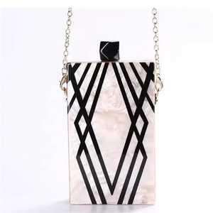 Wholesale Fashionable Marble Resin Woman Clutch Gold Plated Luxury Butterfly Solid Charm Clutch Complete Set Women's Wedding - Product Image 3