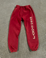 Celana Olahraga Unisex Bordir Custom Patch Model Kaki Lebar Bahan French Terry Longgar Pinggang Sedang Tersedia Layanan OEM