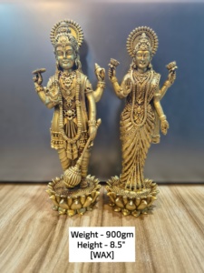 Statues religieuses personnalisées, Seigneur Ganesha Laxmi, résine, 50 grammes, hauteur 4 pouces, peintes à la main, objet de collection pour la maison - Product Image 5