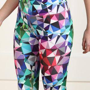 Venta caliente High Wasted Sublimation Leggings Scrunch Butt Seamless Yoga Workout Leggings con diseño impreso personalizado - Product Image 4