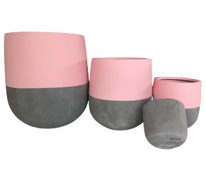 Rubí Linh-maceta de flores de fibra de vidrio, diseño moderno personalizado, peso ligero, cilindro ambiental de terrazo, para jardín - Product Image 4