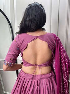 LATEST DESIGNER PURE COTTON ORIGINALMIRRPR WORK <b>LEHENGA</b> CHOLI - Product Image 4