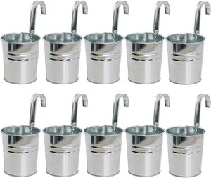 Pot de fleurs en fer galvanisé pour décoration de jardin et plantation pour jardinières d'extérieur - Product Image 5