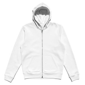 Sweat à capuche intégral avec fermeture éclair Épaule tombante Streetwear surdimensionné Impression personnalisée Hommes Sweat à capuche avec fermeture éclair Couvre-visage personnalisé Capuche avec fermeture éclair - Product Image 1
