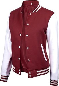Vestes universitaires pour femmes, hiver, coupe-vent, couleur unie, services OEM, couleurs claires, vestes universitaires pour femmes - Product Image 2