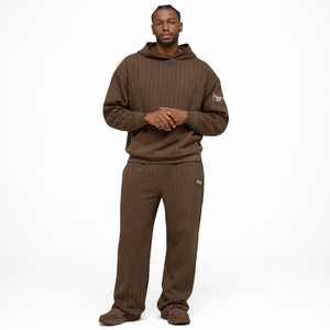 Conjunto Deportivo de Felpa Acanalado Unisex Personalizado, Sudadera con Capucha y Pantalones Jogger, Venta al por Mayor B2B, Ropa Urbana, OEM, Marca Privada, Proveedor Estadounidense, al por Mayor - Product Image 1