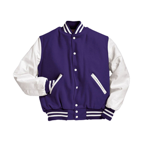 Veste de baseball de conception personnalisée en usine manches longues en cuir vêtements de sport unisexe Varsity CollegeBaseballjacket pour hommes expédition DDP - Product Image 4