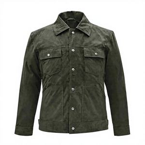 แจ็คเก็ตหนังแท้คอตั้งสไตล์สตรีทแวร์สำหรับผู้ชายและผู้หญิง เสื้อคลุมฤดูหนาว ระบายอากาศได้ดี แห้งเร็ว ขายส่ง - Product Image 1