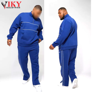 Conjunto Deportivo de 2 Piezas para Hombre, Estilo Flared, Pantalones Deportivos, Diseño Liso con Logotipo Personalizado Impreso, Buena Calidad - Product Image 3