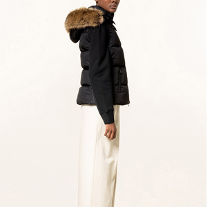 Femmes personnalisé bouffant gilet hiver sans manches veste dames matelassé gilets chaud fourrure à capuche Logo personnalisé vêtements d'extérieur fermeture éclair Gilet - Product Image 4