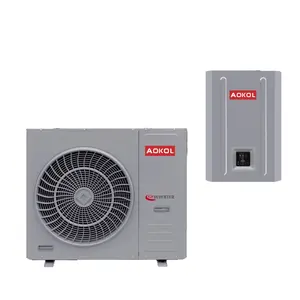 AOKOL OEM工厂8kW 10kW空气对水分流空气对水热泵R32气体Erp A +++ WIFI全DC逆变器EVI中国热泵