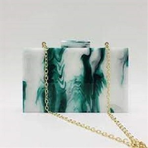 Customized <b>Unique</b> Design Pastel Striped Pearly Resin Clutch <b>Bag</b> or Colorful Striped Clutch <b>Bag</b> - Product Image 2