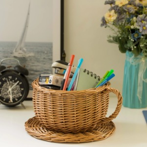 Cesta de ratán en forma de taza, cesta de almacenamiento hecha a mano, venta al por mayor, ecológica, hecha en Vietnam - Product Image 4