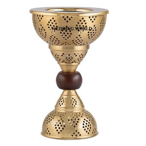 Metal diseñador Bakhoor excelente calidad hecho a mano diseñador incienso quemador Mesa Ware Venta caliente redondo lujo Metal Mubkhar - Product Image 1