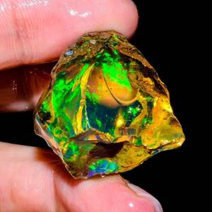 Superb Top Multi Fire Natural ópalo etíope juego de fuego Color áspero suelto Fabricación de piedras preciosas mujeres oro joyería fina mayorista - Product Image 3
