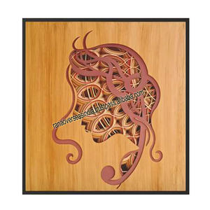 Panel de MDF montado en la pared de madera multicapa cortado con láser, arte de pared con patrón de cabeza femenina para decoración de oficina, hogar, Hotel - Product Image 6