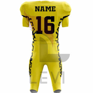 Ensemble d'uniformes de maillot de football américain de qualité supérieure avec col en V tissu double couche Logo personnalisé vêtements de sport respirants pour hommes - Product Image 4