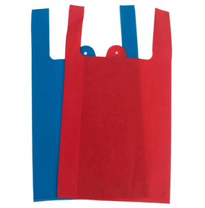 Máquina para fabricar bolsas de camisetas de compras Spunbond de refuerzo lateral no tejido de sellado lateral de PP automático completo en caliente de mano de obra inferior - Product Image 3