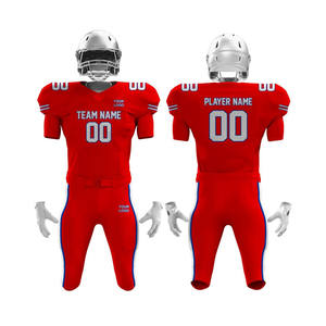 Maillot de football américain sur mesure 2026 respirant grande taille à manches courtes, couleur unie de haute qualité, 100 % polyester - Product Image 1