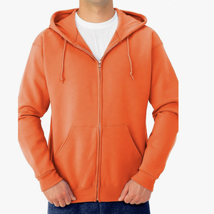 Men's Maroon Full <b>Zip</b> <b>Hooded</b> Sweatshirt Regular Fit Cotton Fleece Custom Printed Casual Front Pocket Autumn Wear Anti-shrink - Product Image 3