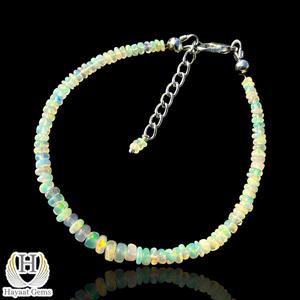 Bracelet en opale éthiopienne dorée de haute qualité 4mm perles de cristal multi-facettes bijoux en pierre de conception de perles lisses naturelles en vrac - Product Image 4