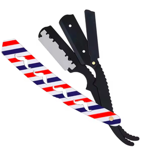 Salon professionnel ANAAIF pliable en acier inoxydable lame cheveux rasoir barbe rasage poudre coupée pour hommes conception pliante Durable - Product Image 6