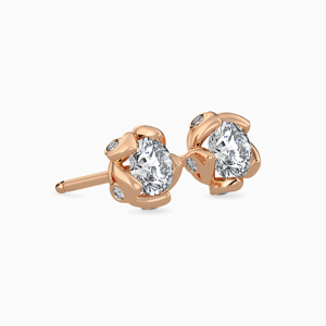 Encantadores pendientes de tuerca finos de oro de 10 quilates para mujer con diamante de moissanita para regalo de fiesta de compromiso - Product Image 4