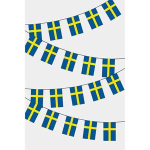 Swedish Rectangular Party <b>Banners</b> Guirlande Festive Decorative Fanions - Product Image 1