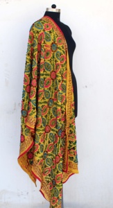 Handmade <b>Hijab</b> Hand Embroidered Pakistani Phulkari Dupatta - Product Image 6