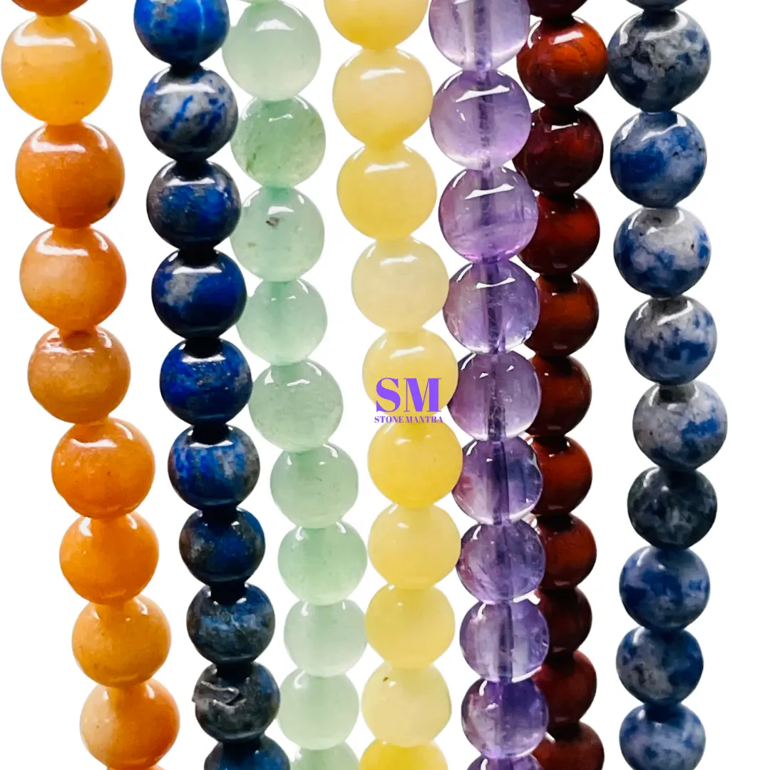 Harmonize Energies Natural Healing Crystal Gemstone Beads 8 mm Strand 44 to 48 pcs 14 inch Gemstone Product Supplier