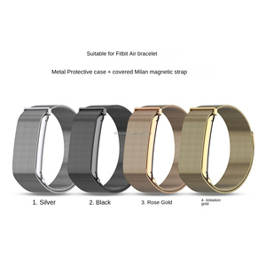Correa Magnética Milanesa para Google Fitbit Air 2026, Correa de Malla de Acero Inoxidable con Cubierta Metálica de Cobertura Total - Product Image 5