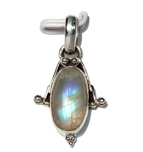 Pendentif en pierre de lune Super Flashy de qualité supérieure, Cabochon en forme de goutte, en argent Sterling 925, pendentif unisexe, pierres de cristal de guérison - Product Image 4