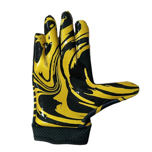 Recién llegado, guantes de portero profesionales, guantes de entrenamiento de fútbol de PU impresos personalizados, deportes de cuero genuino baratos del fabricante - Product Image 1