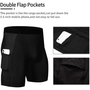 Streetwear Short de compression respirant pour homme Short de compression surdimensionné à séchage rapide pour homme Short de compression personnalisé pour homme - Product Image 2