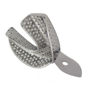 Plateaux d'empreintes dentaires en acier métallique autoclavable pour prothèses dentaires Plateau de dents pour plats et assiettes d'hygiène buccale - Product Image 1