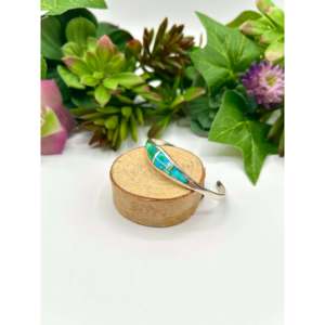 Navajo Handmade Cultural Collectible Sonoran Mountain Turquoise & Sterling <b>Silver</b> <b>Cuff</b> <b>Bracelet</b> - Product Image 3
