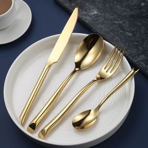 Ensemble de couverts en acier inoxydable de style royal moderne, fabriqué à la main en Inde, sans BPA, pour une utilisation en fête - Product Image 6