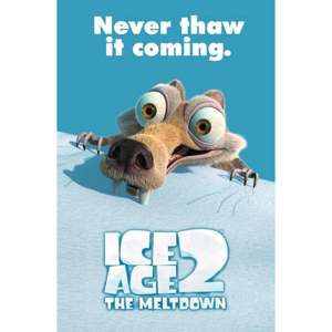 Modern Style Ice Age 2 the Meltdown <b>Poster</b> Scrat Never Thaw It-Coming Wall Design - Product Image 1