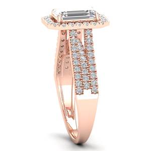 Anillo de Compromiso de Plata de Ley 925 con Corte Esmeralda y Moissanita de 2.3 Quilates, Precio de Fábrica REYES, Joyería Fina para Mujer - Product Image 3