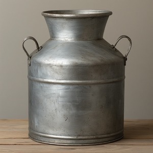 Lata de leche galvanizada de estilo Vintage de granja con cuerpo duradero Ideal para cocinas Casas Jardín Café al aire libre y decoración rústica - Product Image 4