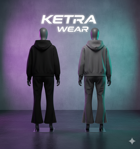 Survêtement unisexe tissé d'hiver personnalisé pour femmes et hommes pantalon évasé délavé à l'acide tissu de coton lourd 2026 - Product Image 2