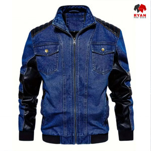 Chaqueta Vaquera de Punto Personalizada para Hombre Ryan Pro Gear, Cierre de Botones Cómodo, Logotipo Personalizado, Estilo Sólido, Impermeable, ODM OEM, Invierno - Product Image 5