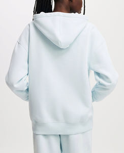Venta al por mayor de gran tamaño Sudadera con capucha para mujer de moda caída del hombro de manga larga Casual y cómodo Color sólido holgado señoras Sudadera con capucha - Product Image 3
