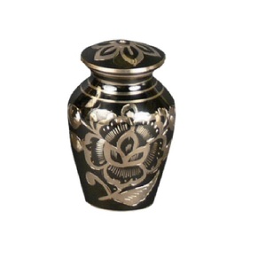 High Quality Brass Cremation <b>Keepsake</b> Urns With Engraving Gold And Black Color Finished For Human <b>Ashes</b> - Product Image 5